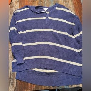 Terra & Sky Women’s Blue Striped Sweater Dress Size 2xl